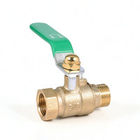 Brass Ball Valve with Lever Handle Compact Inline Shutoff Valve with Bracket Plumbing Fitting Quarter-Turn Full Port