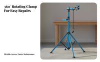 Foldable Bike Repair Stand Adjustable Height with Tool Tray for Garage