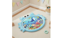 Leak Proof Design Baby Tummy Time Water Mat Easy to Set Up Inflatable Water Play Mat Foldable Infant Toy for Babies, Infants, Toddlers, Indoor