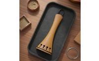 Violin Tailpiece with Tail Cord Solid Wood Violin Tailcord String Instrument Accessory for Music Practice