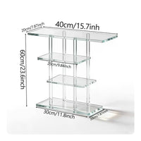 4 Tier Acrylic Nightstand Transparent Design Home Furniture Easy to Match