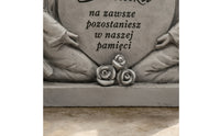 Angel Statue Peaceful Memorial Plaque with Angels Inspirational for Grave
