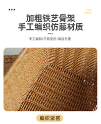 仿藤编织超市水果面包展示篮零食水果篮家用糖果干果收纳篮