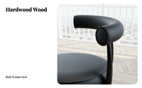 Rotating Dining Chair Vintage & Design Upholstered Rotating Armchair Padded Seat and Backrest Curved Backrestrest for Kitchen