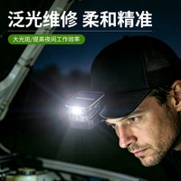 Solar Powered LED Cap Light with Fan for Outdoor Use