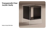 Transparent Accent Table With Wheels Bedside Cabinet Minimalist Design