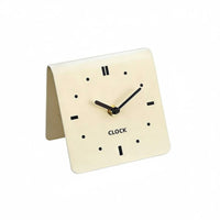 Non-Ticking Modern Bedside Clock Decorative Small Square Table Clock Compact Home Decor Easy to Read for Students, Dorm Room, Bedroom, Office
