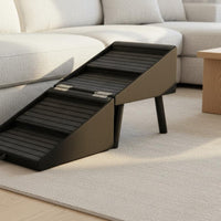 2-in-1 Dog Ramp Stool Non-Slip Surface Foldable Pet Ramp for Bedroom, Small Dogs