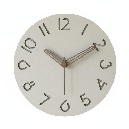 Cream Design Wall Timepiece Non-Ticking Quiet Wall Timepiece Easy to Read