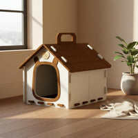 Enclosed Felt Cat House All-Season Use Cat Cave Bed Scratch Resistant for Indoor