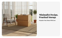 Two-Drawer Nightstand Nordic Design Bedside Cabinet Minimalist aesthetic for Adults