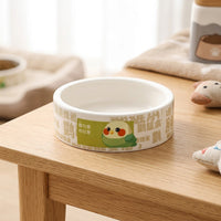 Parrot Feeder and Ceramic Bird Dish, Freestanding Parrot Bowl for Pet Bird Supplies and Cage Accessories