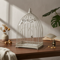 Birdcage with Arched Door Rustic Decorative Birdcage Charming for Weddings