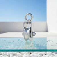 U-Groove Wire Rope Pulley Stainless Steel Rope Pulley Smooth Rolling for Rock Climbers, Fitness Enthusiasts, Home Gym, Workshop