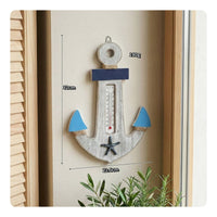 MarineShaped Thermometer Rustic Finish Wooden Wall Thermometer Beach Theme