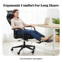 Reclining Mesh Chair with Footrest 360-Degree rotating for Study, Students, enthusiasts