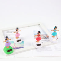 Solar-Powered Wobbling Girl Car Ornament
