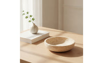 Decorative Bowl Artisanal Rustic Centerpiece Bowl Minimalist Catchall Tray for Coffee Table