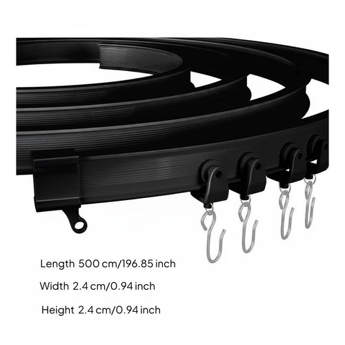 Flexible Curtain Track Mounting Brackets Home Hardware for Window Installation