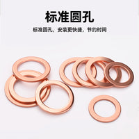 Copper Washers M5 Flat Washers for Marine Sealing (50/100/150/200/280/300/400 pcs)