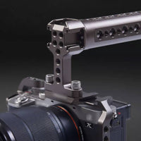 Universal Camera Top Handle Multiple Mounting Points DSLR Top Handle Aluminum Camera Frame Grip Anti-Twist Design for Filmmakers