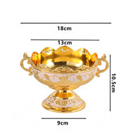 Metal Fruit Bowl European Design Decorative Serving Bowl Pedestal Base for Hotel