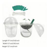 30 Pieces Self-Watering Seedling Cup with Dome Transparent for Teachers