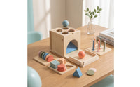Wooden Sorting Box with Geometric Pieces Preschool Educational Toy with Interchangeable Boards Color Matching Educational Sorting Toy for Playroom