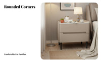 Nightstand with Drawers long-lasting Construction 2-Drawer End Table Easy Assembly