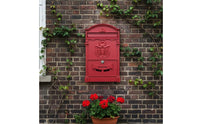 Vintage Wall Mail Box Rust Resistant Wall Mounted Mailbox Powder Coat Finish