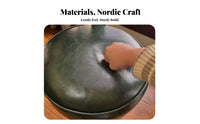 Round Swivel Ottoman Solid Wood Construction Low Stool Padded Seat for Children