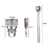 Multi-Function Universal Socket Wrench 9-19mm Adjustable Hex Socket