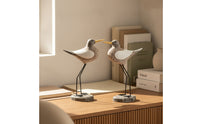 2 Pieces Bird Figurine with Base Nature-Inspired Sculpture Earthy for Tabletop