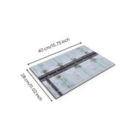 Wooden Airport Apron Display Board Rectangular Model Runway Platform Flat for Desk, Shelf