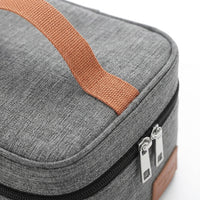 Lunch Box and Insulated Lunch Bags for Women, Square Polyester Cool Bag with Top Handle, Thickened Aluminum Foil Lining, School Picnic Bag Work