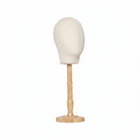 Multi-Purpose Tabletop Hat Stand Solid Wood Wooden Mannequin Head Maintains Shape Countertop Cap Display Stable Base for Retailers, Boutique, Dressing Room, Closet