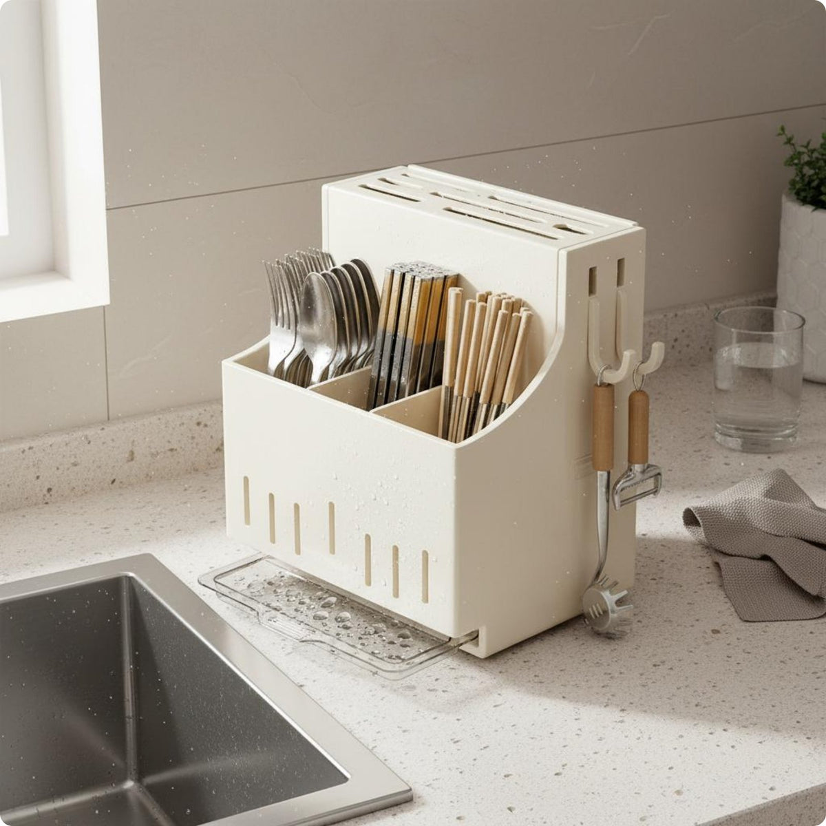 Storage Stand Multi Functional Countertop Utensil Holder Space Saving