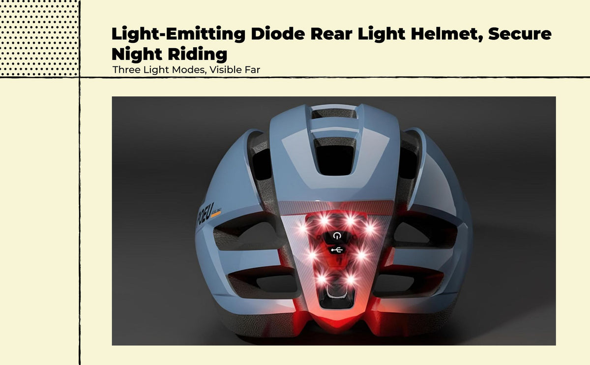 Kids bike helmet with rear light
