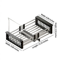 Dish Rack and Sink Strainer with Cutlery Drainer, Stainless Steel Dish Drainer, Space Saving Kitchen Sink Organizer for Your Kitchen Counter