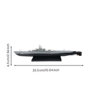 Undersea Vessel Model with Display Base Scale Tabletop Undersea Vessel Model Design for Collectors, History Enthusiasts