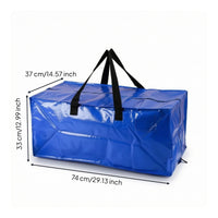 Woven Storage Bag Waterproof Zippered Moving Bag Strong for College Dorm