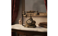 Vintage Rotary Telephone Resin Antique Desk Phone No Battery Needed for Office
