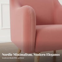 Scalloped spine Armchair Nordic Design Single Sofa Light Luxury Ergonomic spinerest for Living Room, Balcony, Bedroom