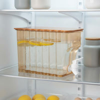 Large Capacity Refrigerator Drink Dispenser Food Grade Material Plastic Water Pitcher with Tap Leak-Proof Fruit Infused Water Container Easy to Clean for Parties, Office