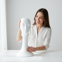Foam Mannequin Head Lightweight Long Neck Hat Display stand Salon