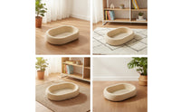 Soft Cat Bed with Scratching Board Sisal Cat Bed with Scratch Board Cozy Padded for Cats, Small Dogs, Living Room