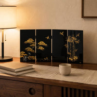 Chinese Folding Screen Foldable Mini Folding Screen Gift Idea for Study Room