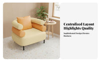 Loveseat and Table Combination Modern Design Sofa and Chair Set Comfortable Padding Ing Easy to Clean Surface for Dessert Shop