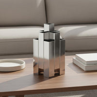 Stainless Steel Vase High-End Look Mirror Vase Easy to Clean for Hotel, Bedroom