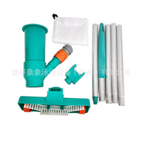 Portable Pool Leaf Skimmer Net Set with Vacuum Suction Head and Jet Brush